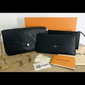 ‼️Sold‼️Authentic Louis Vuitton Felicie GM Noir